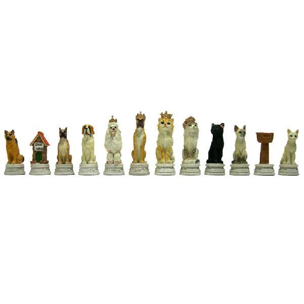送料無料！※犬軍団vs猫軍団【犬猫総勢32匹が揃い踏み】 犬猫のチェス