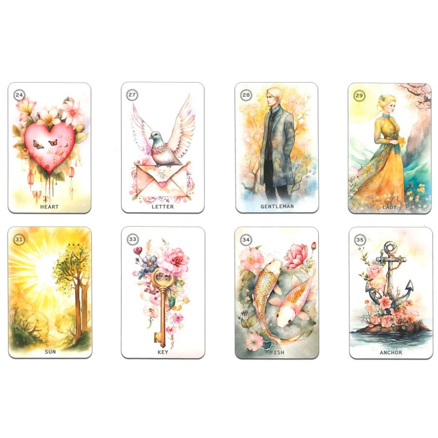 花雨★ルノルマン ニチユー(Nichiyu)ルノルマンカード 38枚［正規輸入品］【スイート