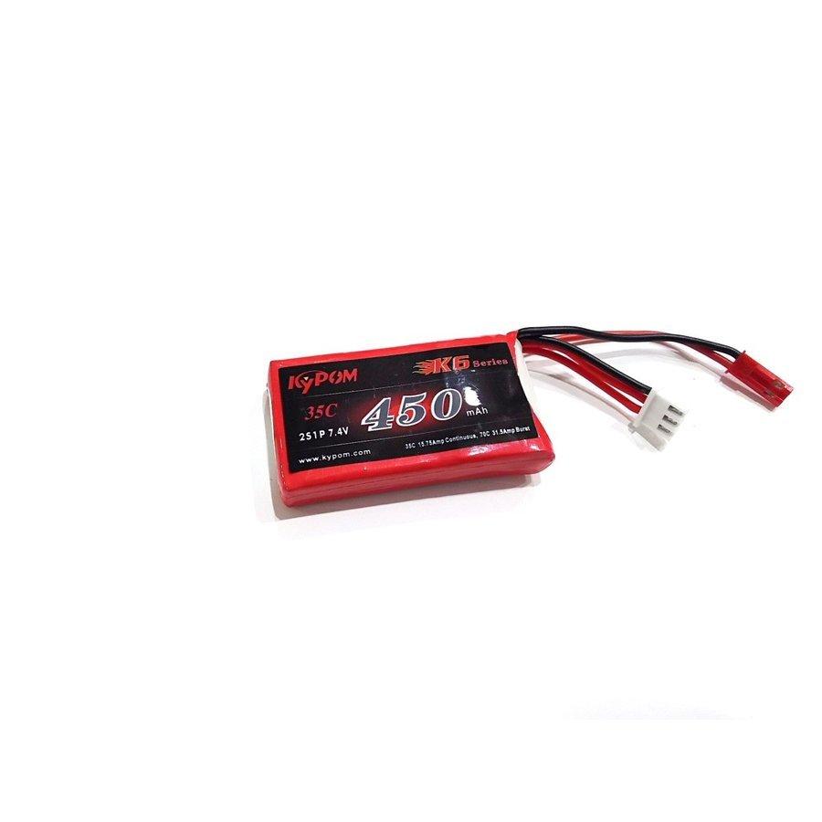 Kypom K6 7.4V 450mAh 35C70C リポ バッテリーリポ リチウム ポリマー