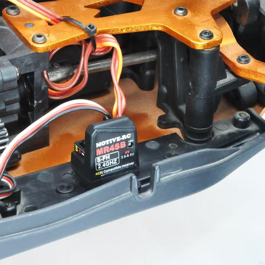 ドリラジ 3レーシング、モーター、アンプ、サーボ、受信機付き　71ボディ MOTIVE-RC MR4SB 4CH 受信機 レシーバー S-FHxx フタ社 : ホビー