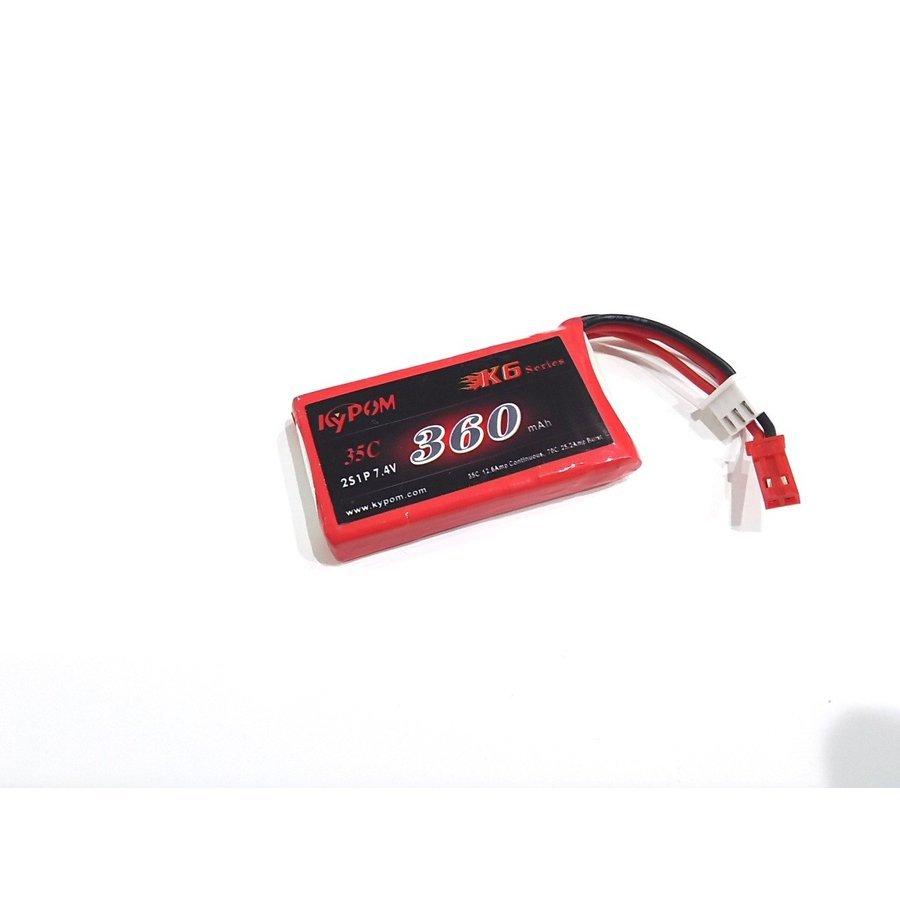 Kypom K6 7.4V 360mAh 35C70C リポ バッテリーリポ リチウム ポリマー