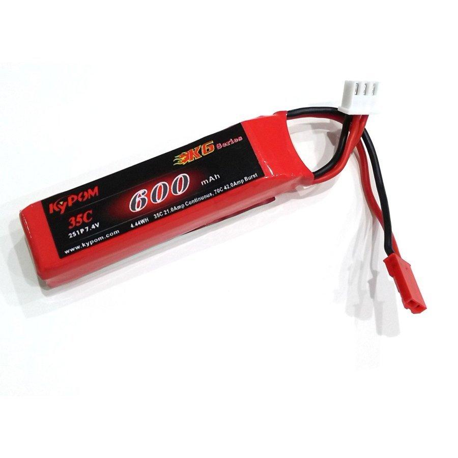 Kypom K6 7.4V 600mAh 35C70C リポ バッテリーリポ リチウム ポリマー