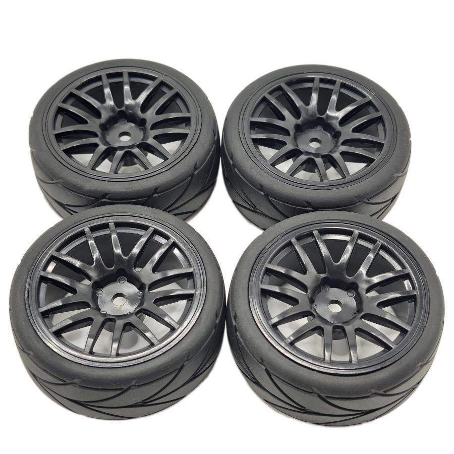 no2 1/10 タイヤ ホイール 4本セット ハブ 12mm 六角 オンロードカー