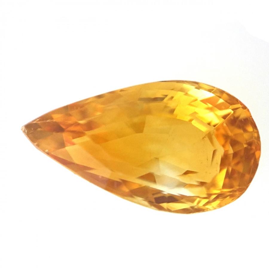 送料無料]シトリン ルース ペアシェープカット 8.891ct【ソーティング 
