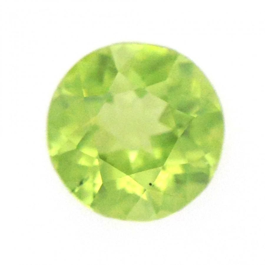 送料無料]ペリドット ルース ラウンドカット 0.54ct : HSジュエル