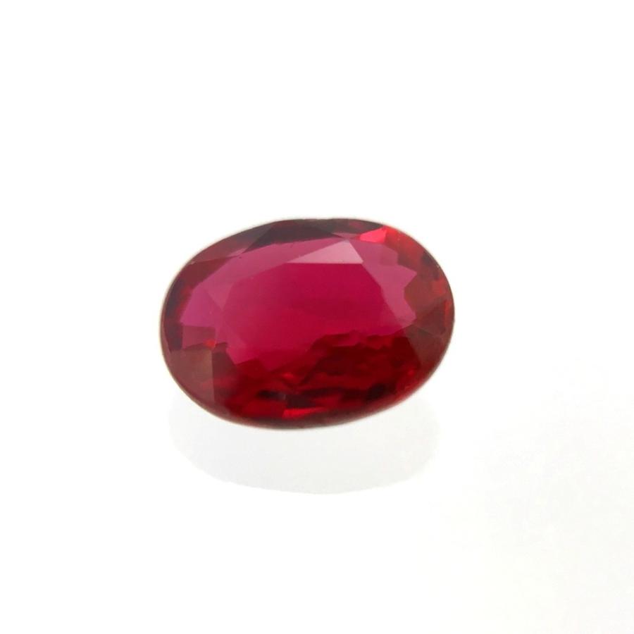送料無料]天然ルビー ルース オーバルミックスカット 0.45ct : HS