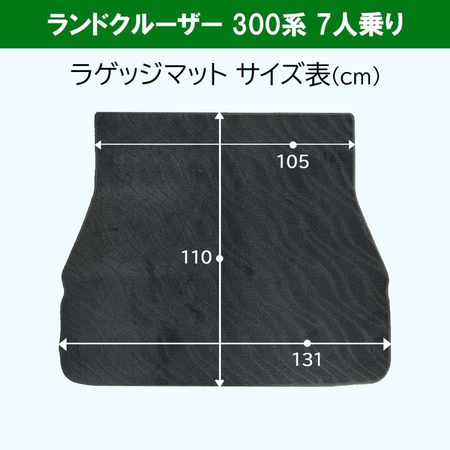 ランドクルーザー VJA300W 現行型ランクル 300系 7人用 ラゲッジマット DX トランクカバー GX AX VX GRスポーツ ZX カー用品｜hs-ys｜04