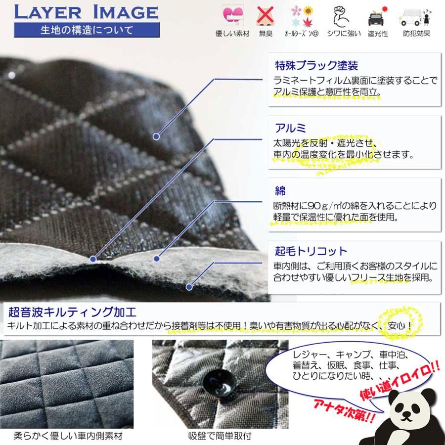 ポルテ トヨタ スペイド 140系 ブラックアルミ サンシェード 車中泊