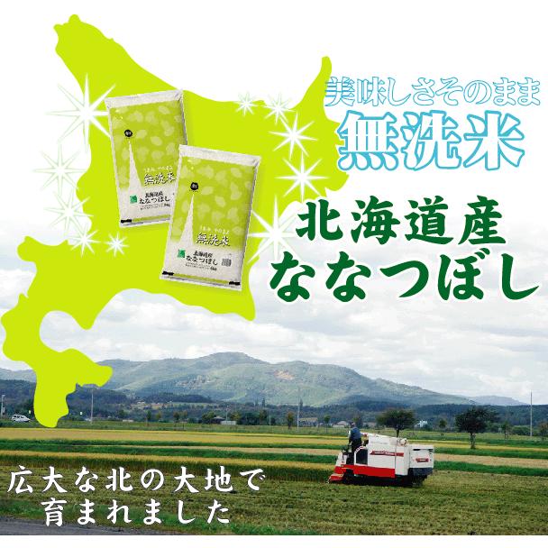 令和5年産 無洗米 5kg×2 ななつぼし 北海道産 10kg 送料無料  特A 特別栽培米｜hseason｜02