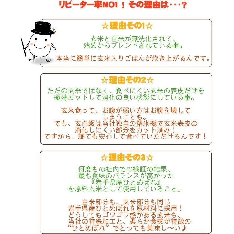 ポイント消化 1000円 ポッキリ 無洗米 玄米 玄白飯 2合(300g)×3袋  メール便送料無料 令和5年産 お試し｜hseason｜05