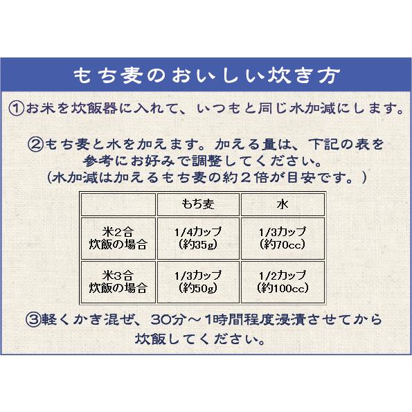 ポイント15倍 国内産もち麦 計1kg(500g×2袋) 100％国内産もち麦(大麦)使用 (メール便 送料無料)(SL)｜hseason｜09