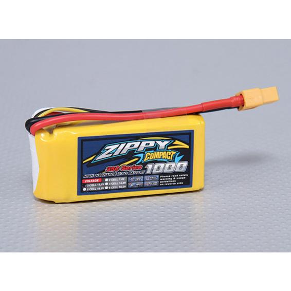 Compact 11.1V 1000mAh 35C45C ZIPPY リポリチウムポリマーバッテリーです。｜hsfujisan