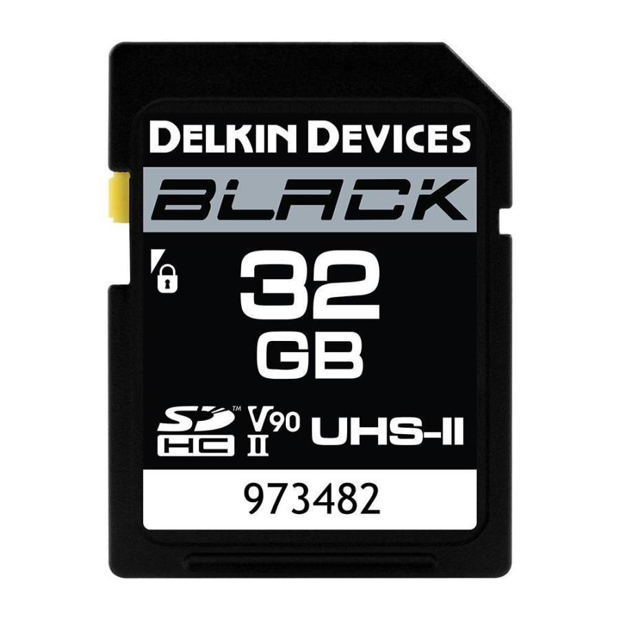 Delkin 32GB BLACK SD UHS-II（U3/V90）メモリーカード [DSDBV9032]