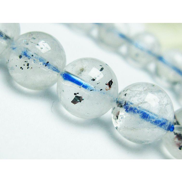 パワーストーン 天然石 ブルーストロベリークォーツ水晶ブレスレット