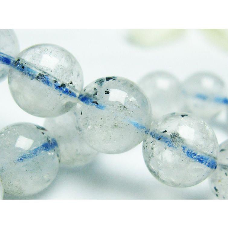 パワーストーン 天然石 ブルーストロベリークォーツ水晶ブレスレット