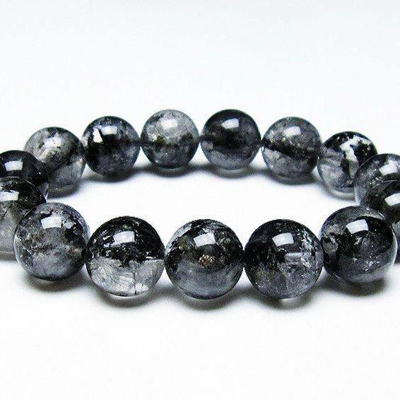 パワーストーン 天然石 ブラックエレスチャルクォーツ 骸骨水晶