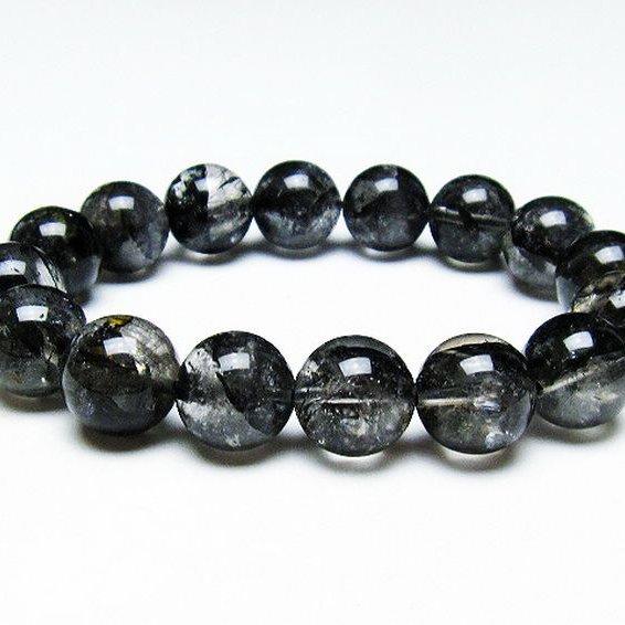 パワーストーン 天然石 ブラックエレスチャルクォーツ 骸骨水晶