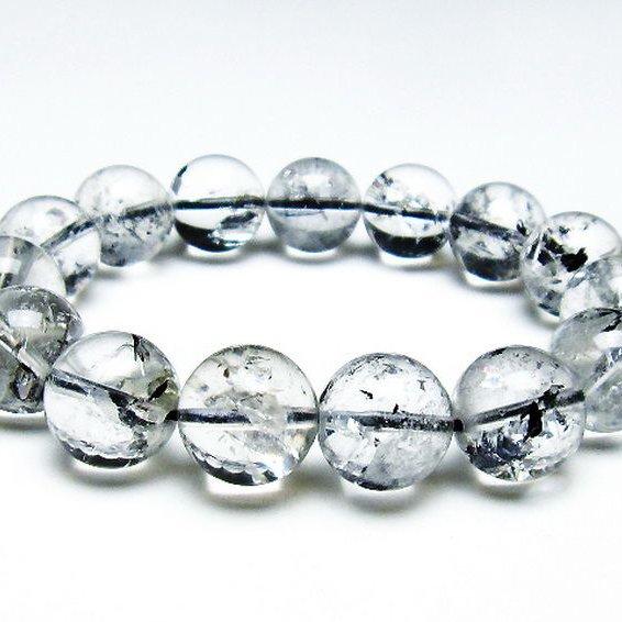 パワーストーン 天然石 ブラックエレスチャルクォーツ 骸骨水晶