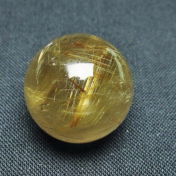 パワーストーン 天然石 ゴールドタイチンルチル入り水晶丸玉 20mm t145