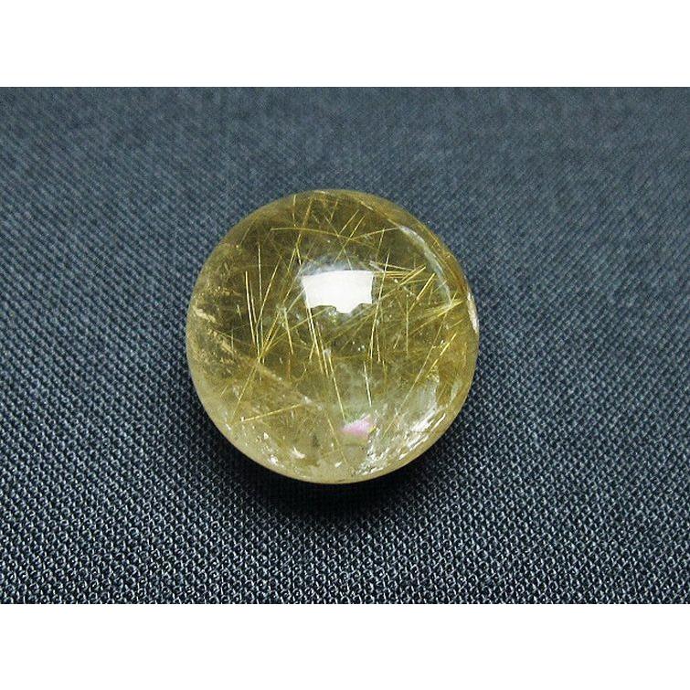 パワーストーン 天然石 ゴールドタイチンルチル入り水晶丸玉 18mm t145