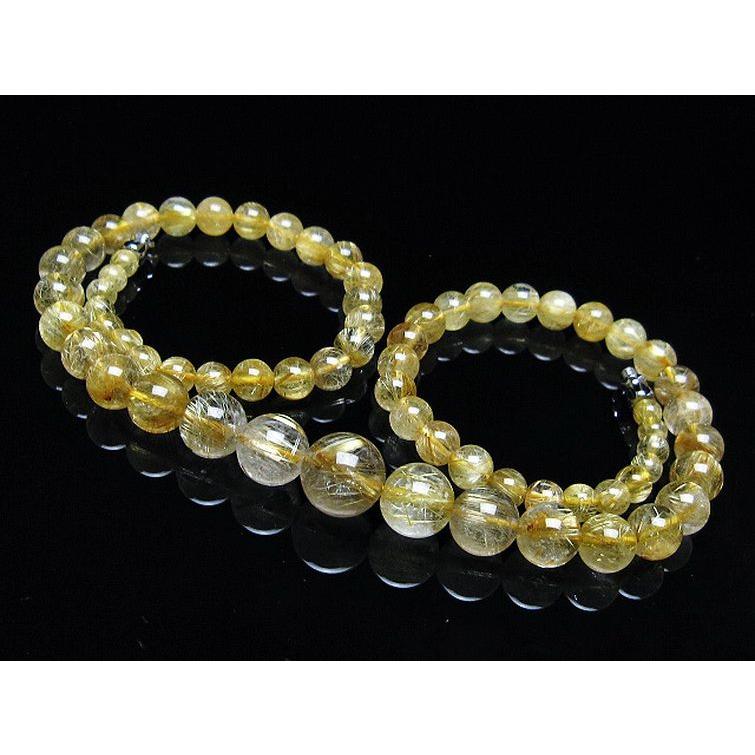 パワーストーン 天然石 ゴールドタイチンルチルネックレス 11mm t162-707_1
