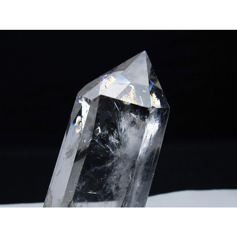 虹入りヒマラヤ水晶6角柱　水晶　観賞石 パワーストーン 天然石 虹入りヒマラヤ水晶六角柱 t222-2373 : H.S.K