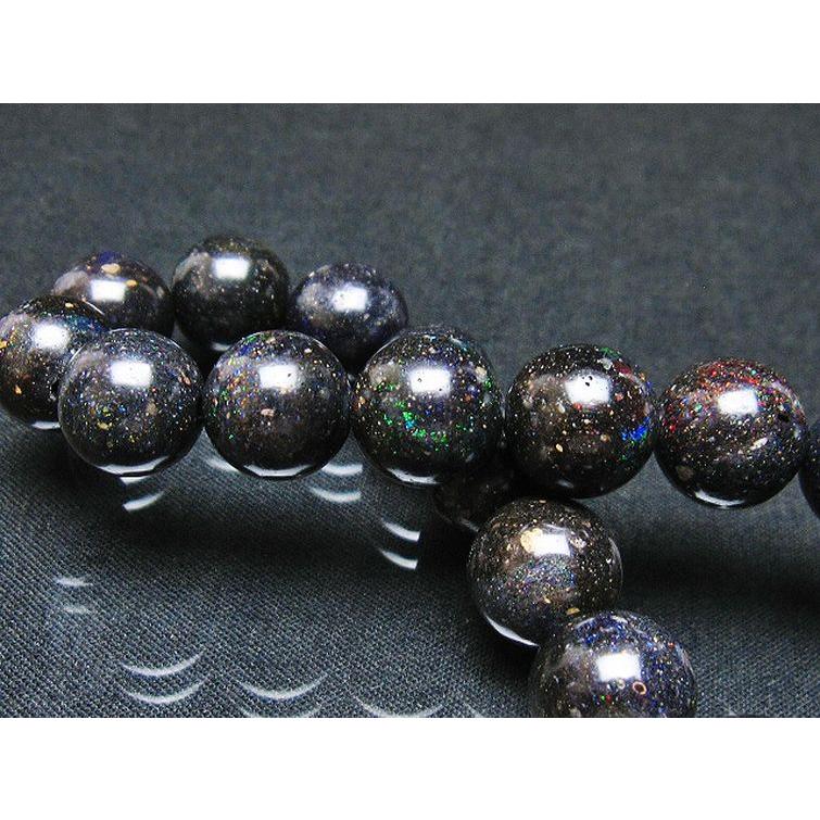 パワーストーン 天然石 ブラックオパールブレスレット 12mm t249-4327_2