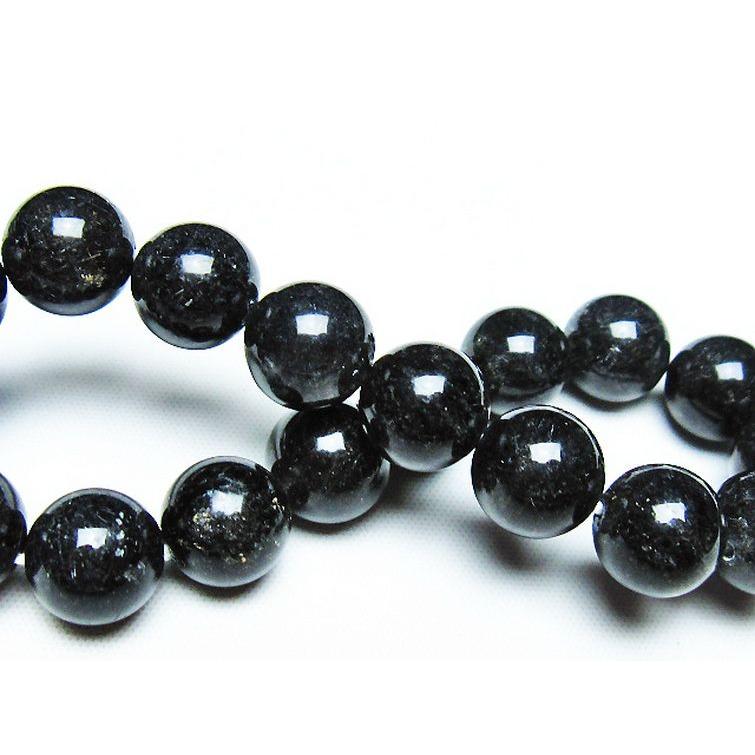 パワーストーン 天然石 ブラックルチルクォーツブレスレット 11mm t257