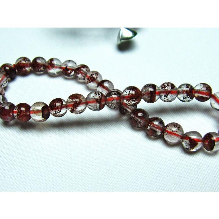 パワーストーン 天然石 レッドファントムブレスレット5mm t262-620