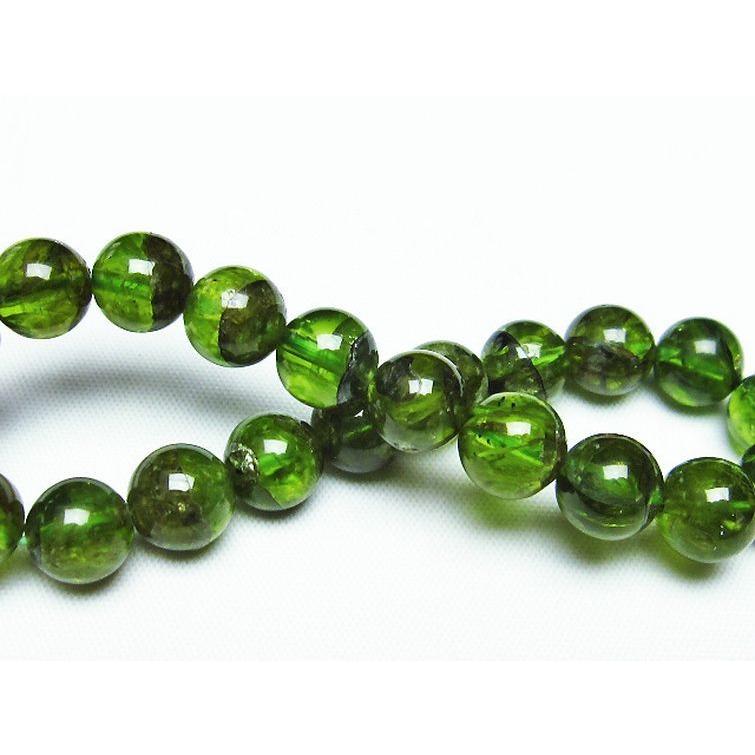 マザーイタリアビンテージSV925 天然石　ペリドット　ブレスレット 楽天市場】ペリドット ブレスレット 9.8mm 17cm レディースM サイズ 8