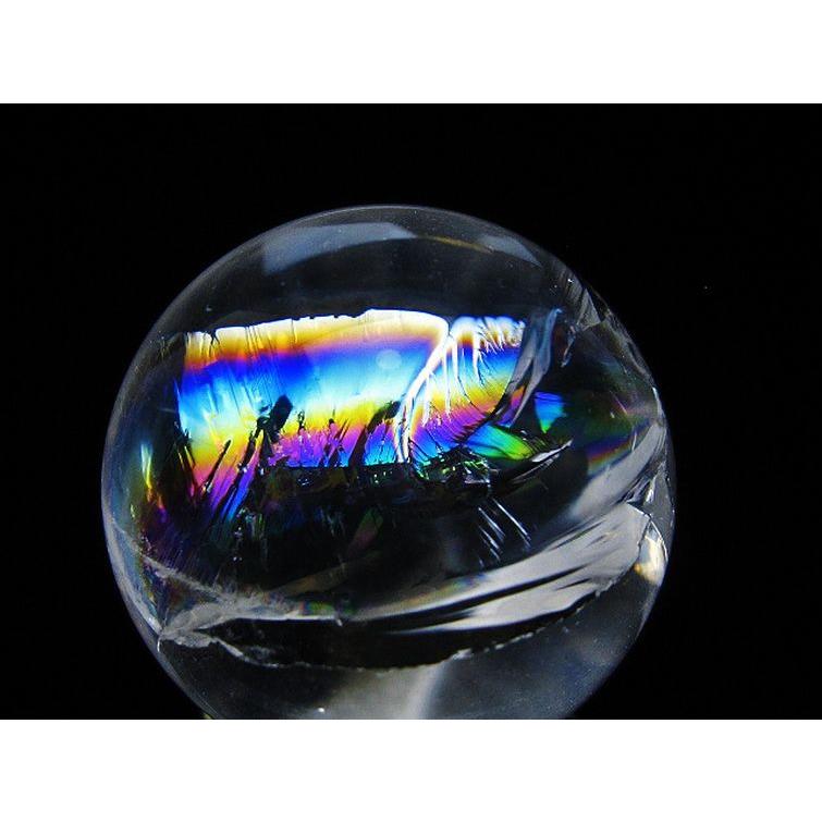 パワーストーン 天然石 虹入りヒマラヤ水晶丸玉 25mm t317-4151