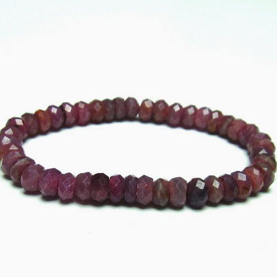 パワーストーン 天然石 ルビーブレスレット7mm t336-8830 : H.S.K