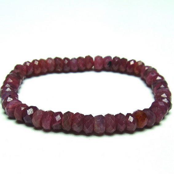 パワーストーン 天然石 ルビーブレスレット7mm t336-8867 : H.S.K