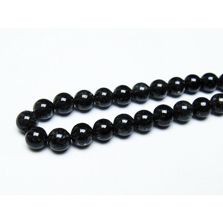 パワーストーン 天然石 ブラックルチルクォーツネックレス 6mm t354 