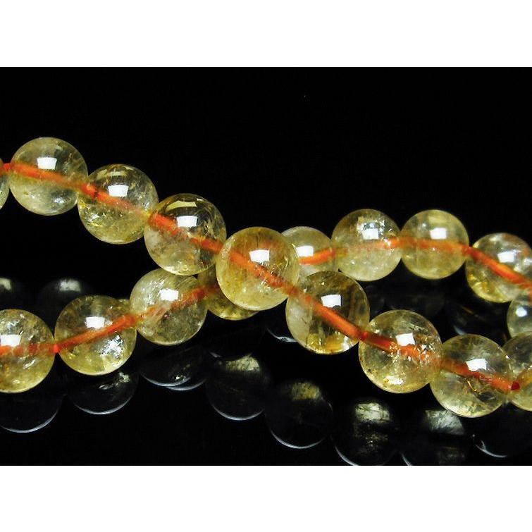 パワーストーン 天然石 虹入りシトリンブレスレット10mm t366-11294