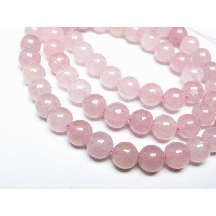 パワーストーン 天然石 ローズクォーツ一連7mm t374-1974