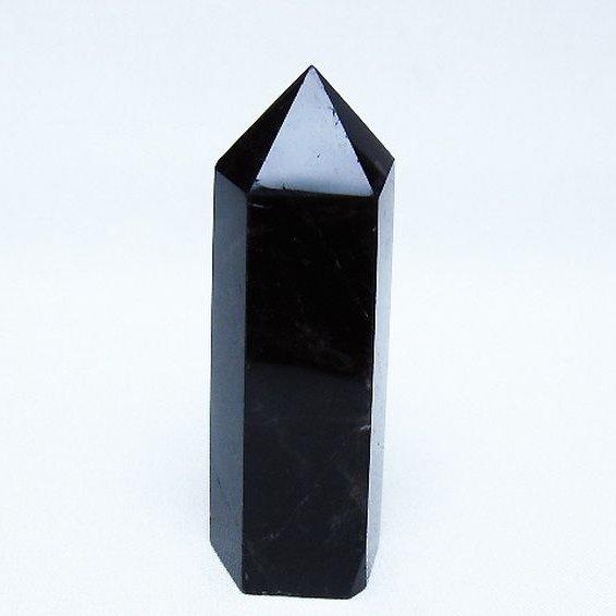 パワーストーン 天然石 モリオン 純天然 黒水晶 六角柱 t401-4903