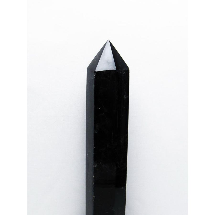 1.9Kgパワーストーン 天然石 モリオン 純天然 黒水晶 六角柱 t43-7858 
