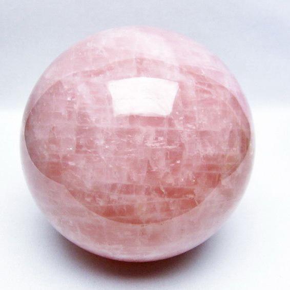 3.7Kgパワーストーン 天然石 ローズクォーツ丸玉138mm t456-13245