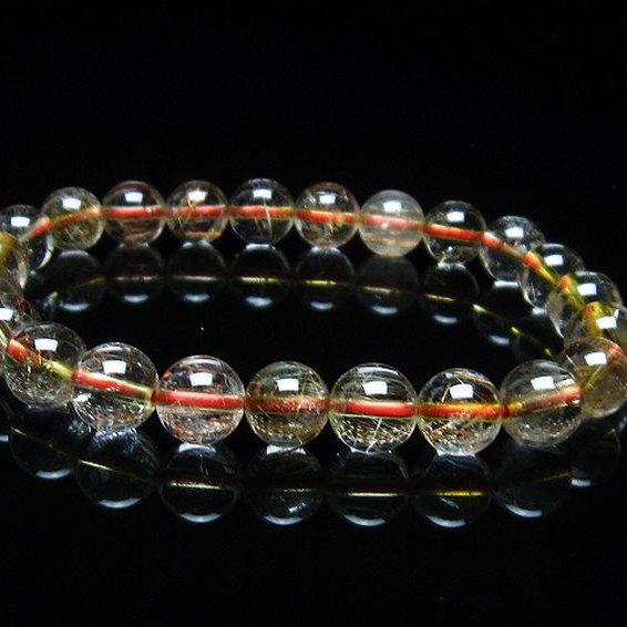 パワーストーン 天然石 ルチルクォーツ（金針ルチル水晶）ブレスレット 