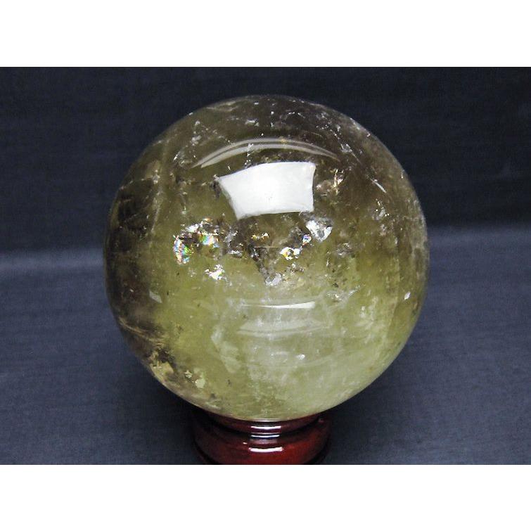 1.1Kgパワーストーン 天然石 シトリン水晶丸玉 93mm t529-5822_3