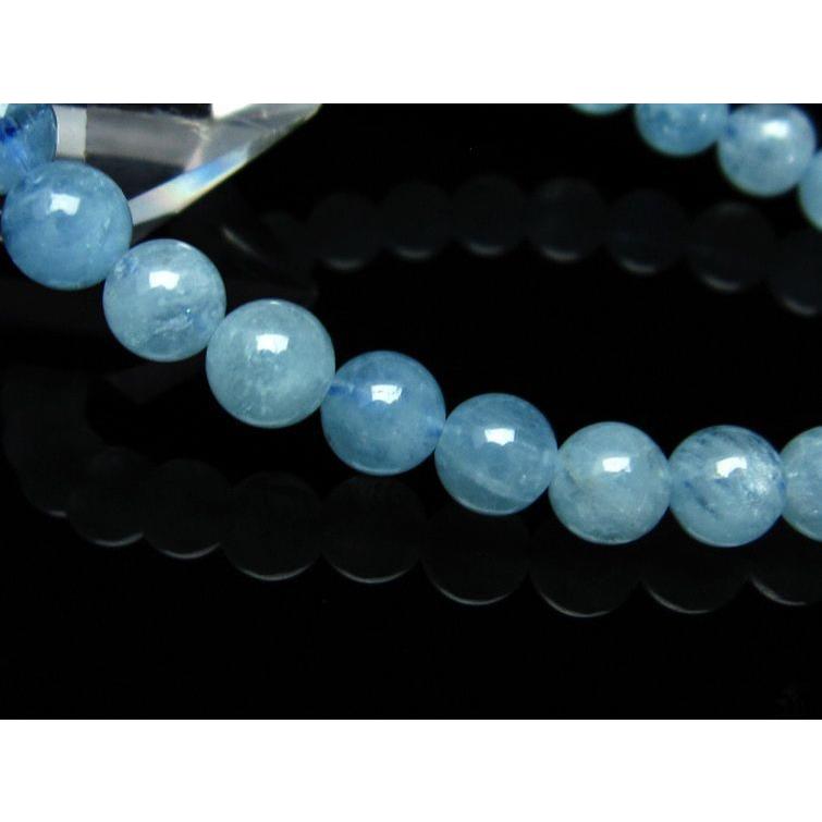 パワーストーン 天然石 アクアマリンブレスレット7mm t537-14627