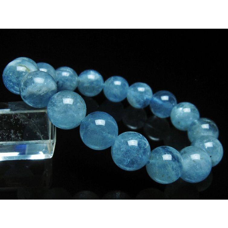 パワーストーン 天然石 アクアマリンブレスレット 12mm t537-15113