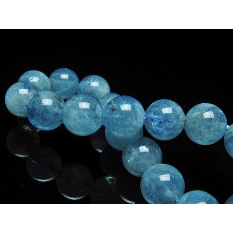 パワーストーン 天然石 アクアマリンブレスレット 12mm t537-15113