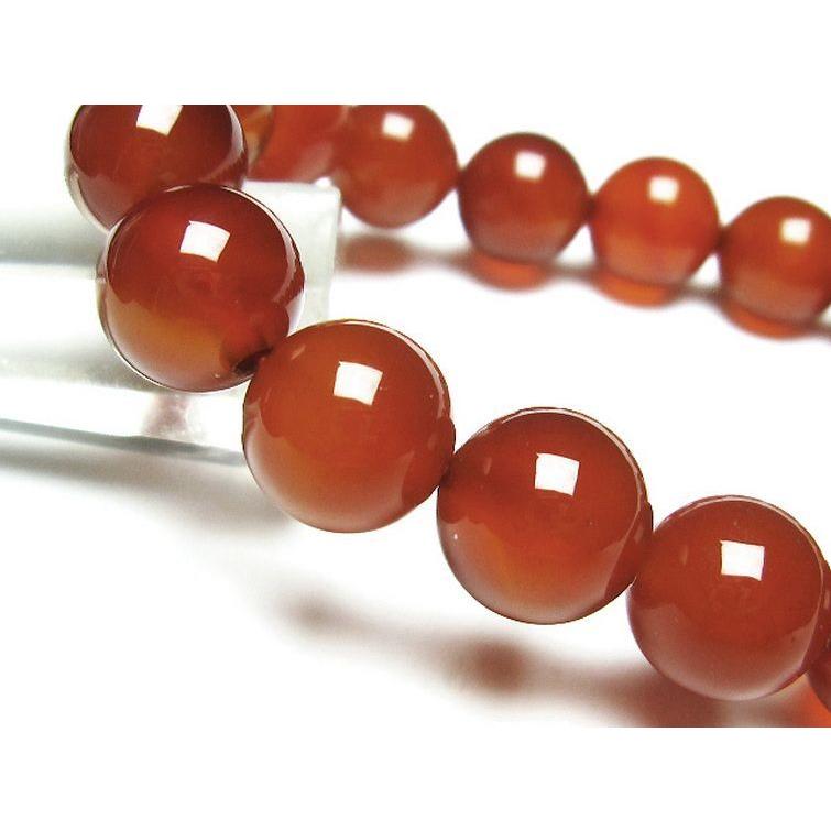 パワーストーン 天然石 赤アゲートブレスレット12mm t57-6540 : H.S.K
