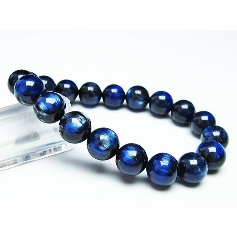 プロフ必読！∞ 高品質 カイヤナイト6mmブレス ∞ カイヤナイト 6mm玉 ブレスレット 共仕立て 腕輪の通販 - お香