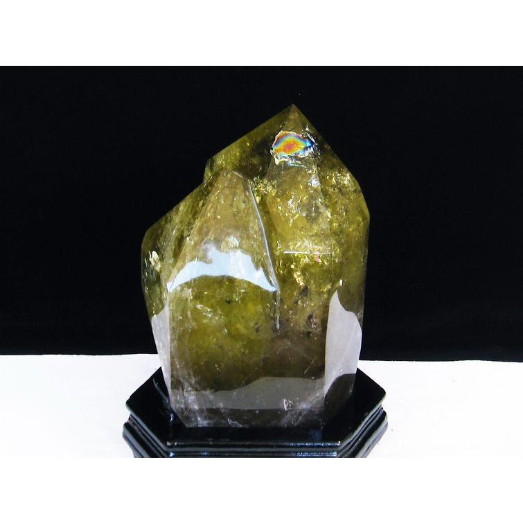 7.4Kgパワーストーン 天然石 虹入りシトリン水晶ダブルポイント t719