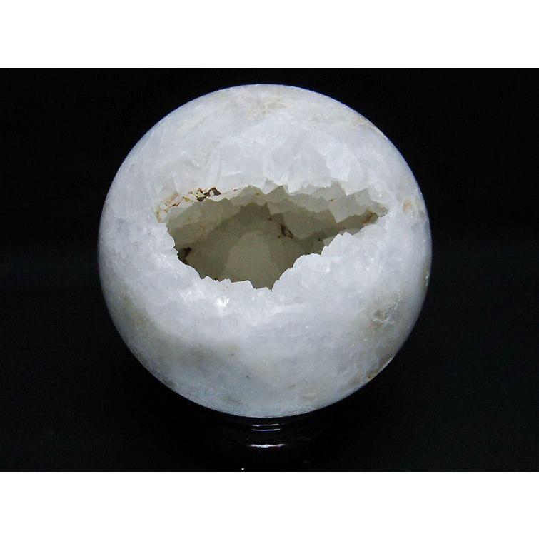 1.2Kgパワーストーン 天然石 モロッコ産水晶 笑口丸玉 105mm t722-1016_3