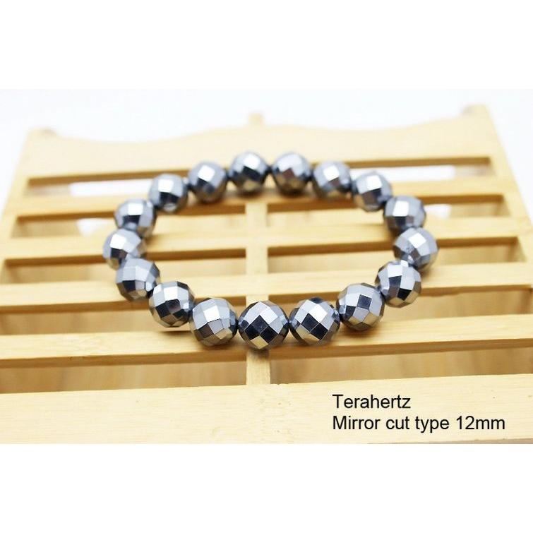 パワーストーン 天然石 テラヘルツ鉱石 ブレスレット 64面ミラーカット12mm t793-6|hsk-stone|02