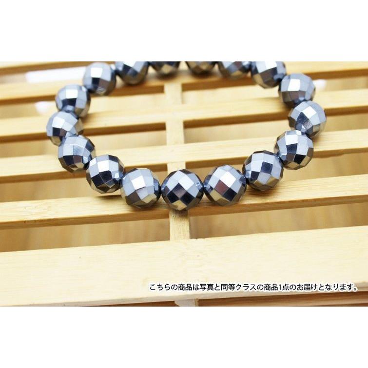 パワーストーン 天然石 テラヘルツ鉱石 ブレスレット 64面ミラーカット12mm t793-6|hsk-stone|03